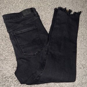 American Eagle Outfitters Black Cropped Jeans